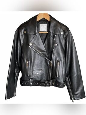 Anine Bing Black Leather Moto Jacket